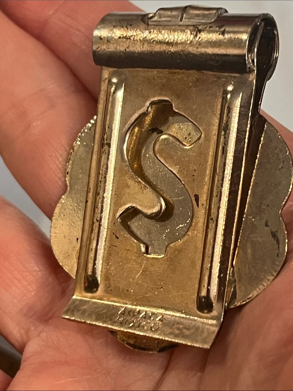 ALPACA MEXICO SILVER MONEY CLIP, horse in GOLDTONE